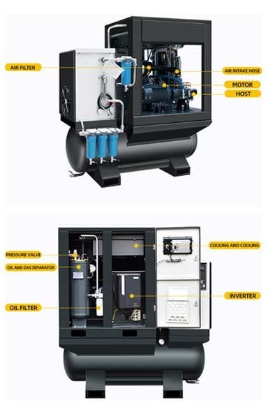 Topdoer 4-In-1 Combined Screw Air Compressor For Laser Cutting